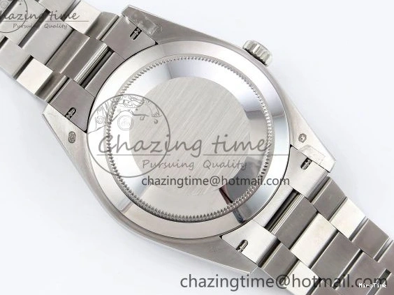 MiroTime 0418 SportInspired DayDate 40 SS JDF 904L Steel Gray Textured Stick Dial on President Bracelet VR3255 V3 (Gain Weight) 1437